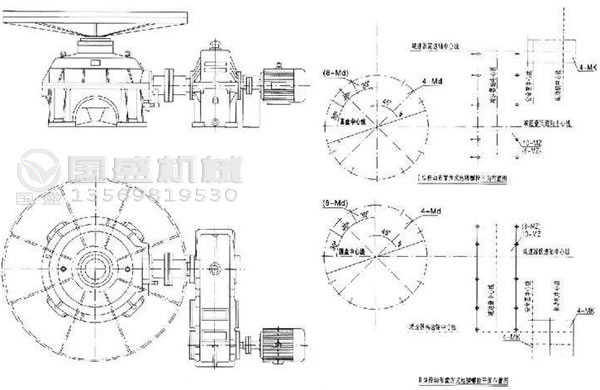 PZ座式重型圆盘给料机示意图 PZ座式重型圆盘给料机示意图
